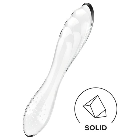 Satisfyer Dazzling Crystal 1 - Dual-Ended Glass Dildo (Clear)