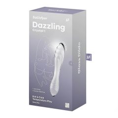   Satisfyer Dazzling Crystal 1 - Dual-Ended Glass Dildo (Clear)