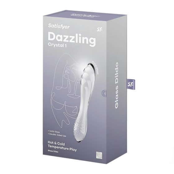 Satisfyer Dazzling Crystal 1 - Dual-Ended Glass Dildo (Clear)