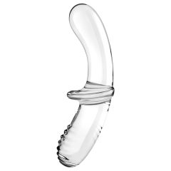 Satisfyer Double Crystal - Dual-Ended Glass Dildo (Clear)