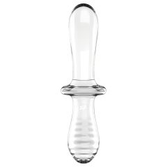 Satisfyer Double Crystal - Dual-Ended Glass Dildo (Clear)