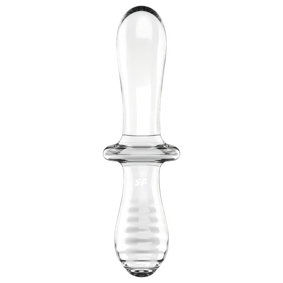 Satisfyer Double Crystal - Dual-Ended Glass Dildo (Clear)
