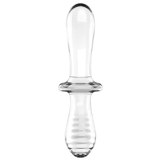 Satisfyer Double Crystal - Double-Ended Glass Dildo (Clear)