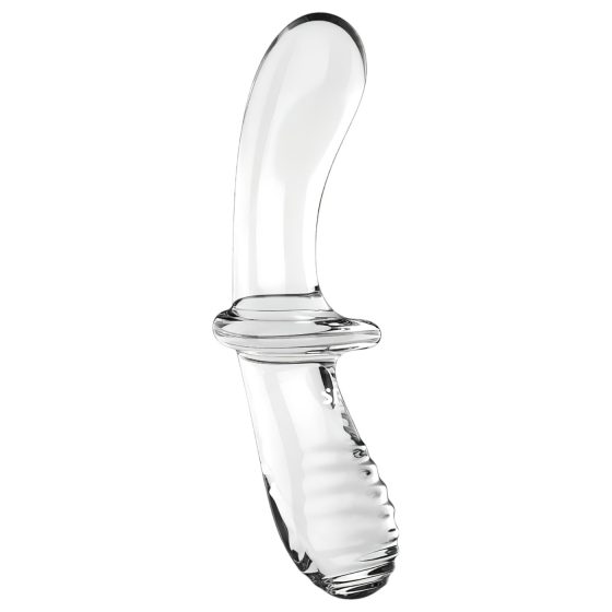 Satisfyer Double Crystal - Dual-Ended Glass Dildo (Clear)