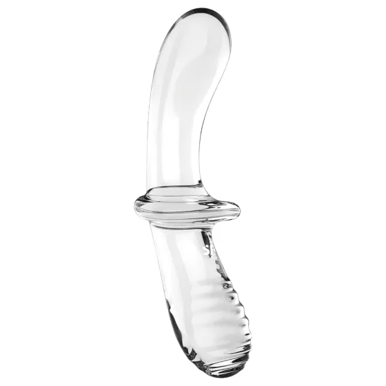 Satisfyer Double Crystal - Double-Ended Glass Dildo (Clear)