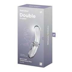 Satisfyer Double Crystal - Dual-Ended Glass Dildo (Clear)
