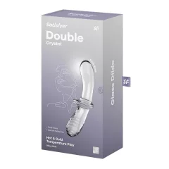 Satisfyer Double Crystal - Double-Ended Glass Dildo (Clear)