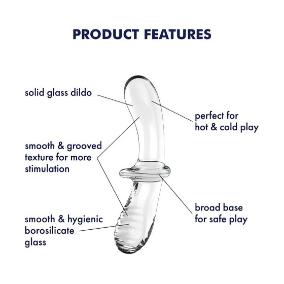 Satisfyer Double Crystal - Dual-Ended Glass Dildo (Clear)