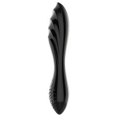   Satisfyer Dazzling Crystal 1 - Dual-Ended Glass Dildo (Black)