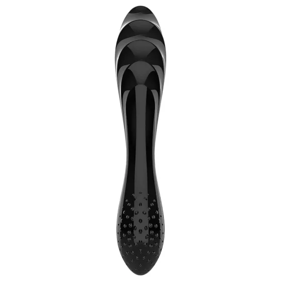 Satisfyer Dazzling Crystal 1 - Dual-Ended Glass Dildo (Black)