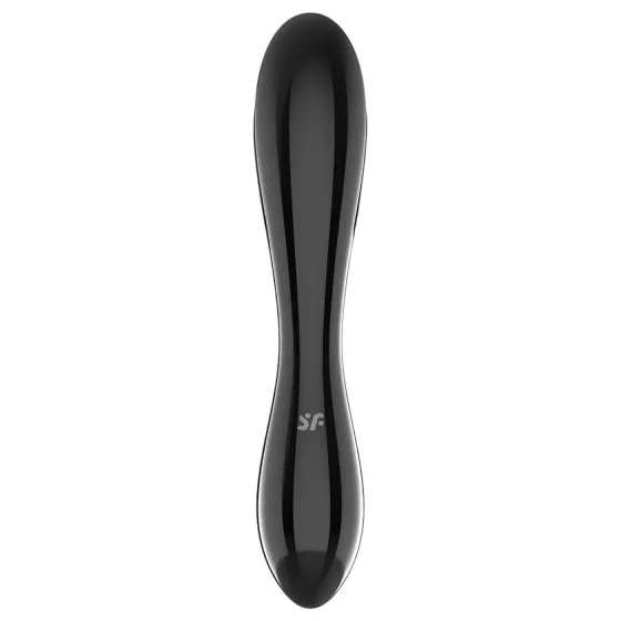 Satisfyer Dazzling Crystal 1 - Dual-Ended Glass Dildo (Black)