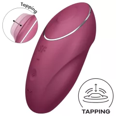   Satisfyer Tap & Climax 1 - 2-in-1 Vibrator & Clitoral Stimulator (Red)