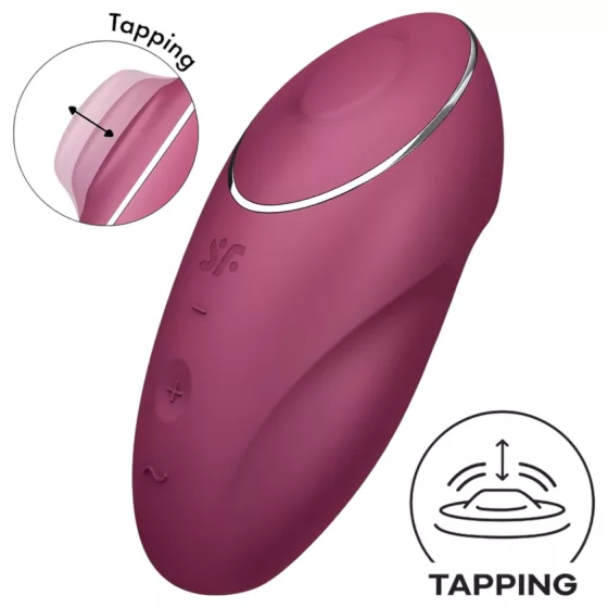 Satisfyer Tap & Climax 1 - 2-in-1 Vibrator & Clitoral Stimulator (Red)
