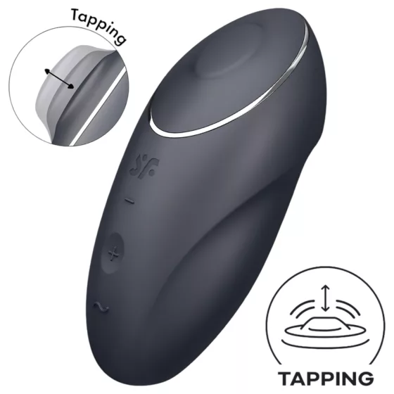 Satisfyer Tap & Climax 1 - 2-in-1 Clitoral Vibrator (Black)