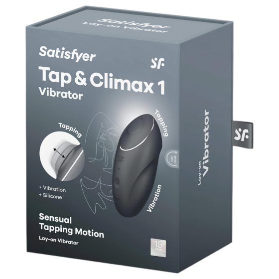 Satisfyer Tap & Climax 1 - 2-in-1 Clitoral Vibrator (Black)