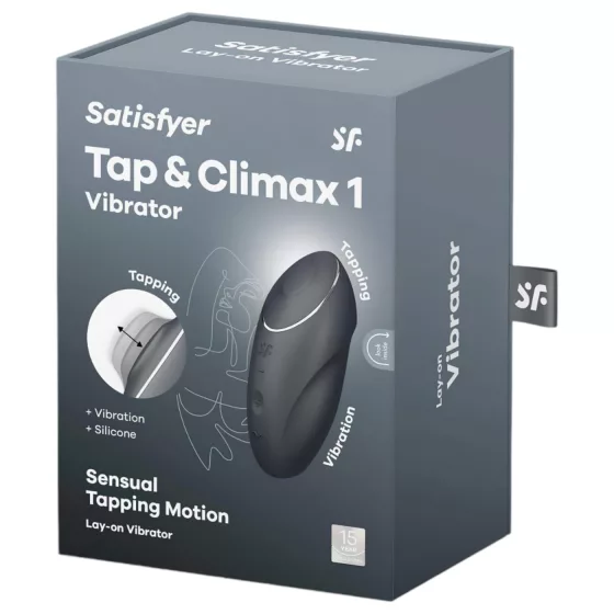 Satisfyer Tap & Climax 1 - 2-in-1 Clitoral Vibrator (Black)