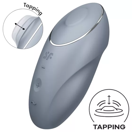 Satisfyer Tap & Climax 1 - 2-in-1 Clitoral Vibrator (Gray)