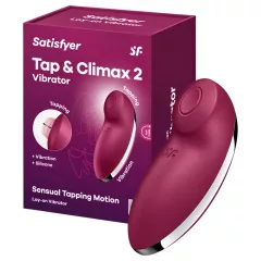   Satisfyer Tap & Climax 2 - 2‑in‑1 clitoral stimulator and vibrator (red)