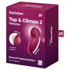   Satisfyer Tap & Climax 2 - 2‑in‑1 clitoral stimulator and vibrator (red)