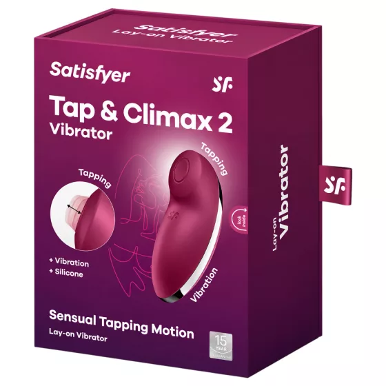 Satisfyer Tap & Climax 2 - 2‑in‑1 clitoral stimulator and vibrator (red)