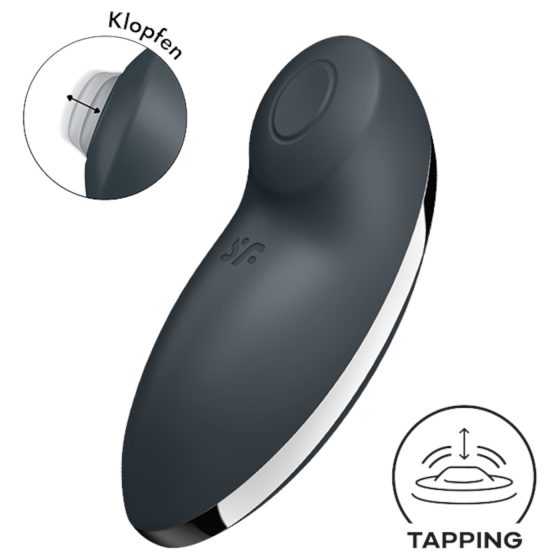 Satisfyer Tap & Climax 2 - 2-in-1 Clitoral Vibrator (Gray)