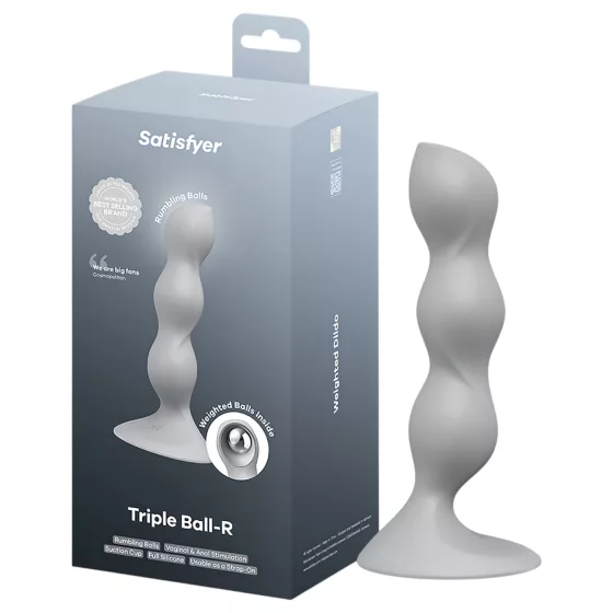 Satisfyer Triple Ball-R - Beaded Dildo (Gray)