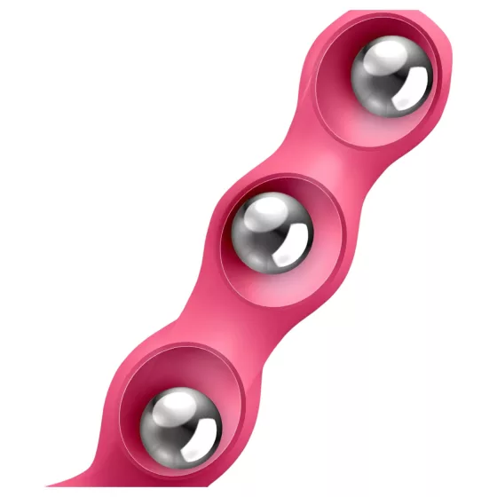 Satisfyer Triple Ball-R - Beaded Anal Vibrator (Pink)
