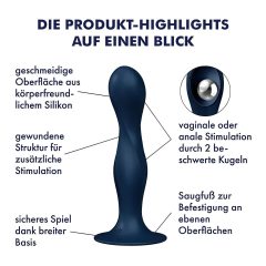 Satisfyer Double Ball-R - Weighted Dildo (Blue)