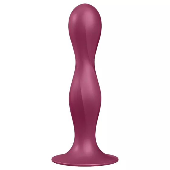 Satisfyer Double Ball-R - Weighted Suction Cup Dildo (Red)