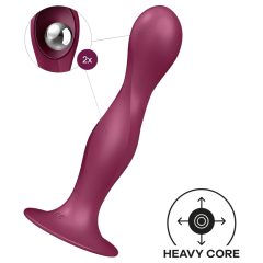 Satisfyer Double Ball-R - Weighted Suction Cup Dildo (Red)