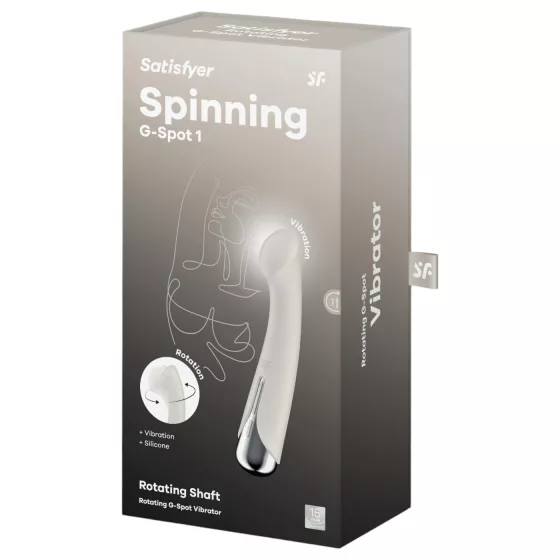 Satisfyer Spinning G-Spot 1 - Rotating Head G-Spot Vibrator (Beige)