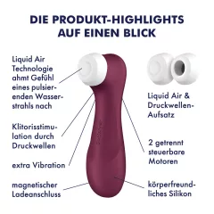   Satisfyer Pro 2 Gen3 - Smart Air-Pulse Clitoral Stimulator (Red)