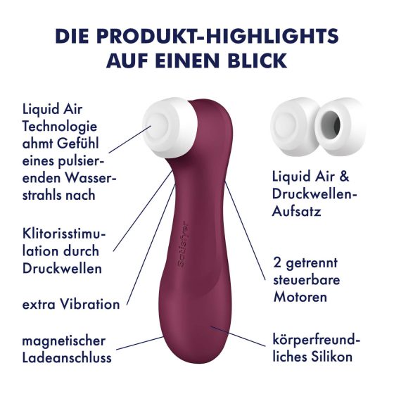 Satisfyer Pro 2 Gen3 - Smart Air-Pulse Clitoral Stimulator (Red)