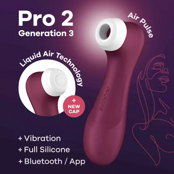 Satisfyer Pro 2 Gen3 - App-controlled air-pulse clitoral stimulator (red)