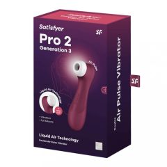   Satisfyer Pro 2 Gen3 - rechargeable, air-wave clitoris stimulator (burgundy)