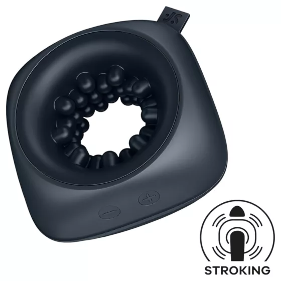Satisfyer Ring Stroker - rechargeable vibrating masturbator (black)