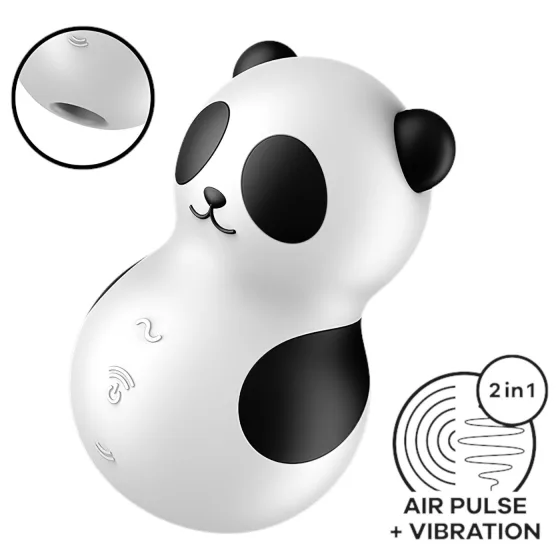 Satisfyer Pocket Panda - air-pulse clitoral stimulator (black)