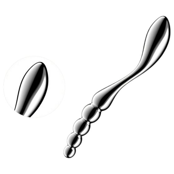 Satisfyer Star Force 1 - beaded steel dildo (silver) 
