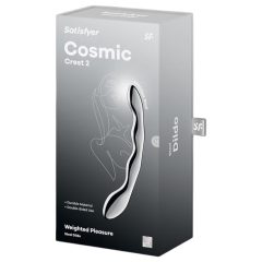 Satisfyer Cosmic Crest 2 - wavy steel dildo (silver) 