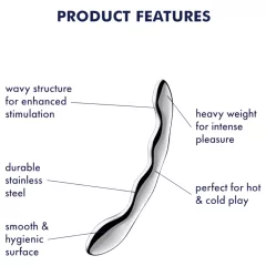 Satisfyer Cosmic Crest 2 - Wavy Steel Dildo (Silver)