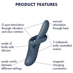 Satisfyer Heat Flex 4 - Warming Clitoral Vibrator (Gray)