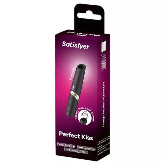 Satisfyer Perfect Kiss - Lipstick Vibrator (Black)