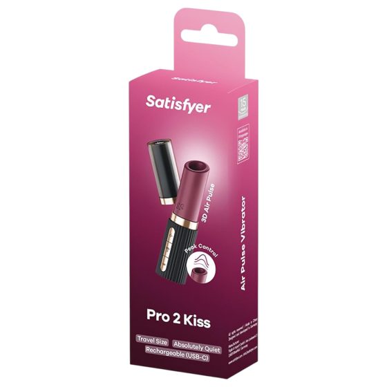Satisfyer Pro 2 Kiss - Airwave Lipstick Vibrator (Black)
