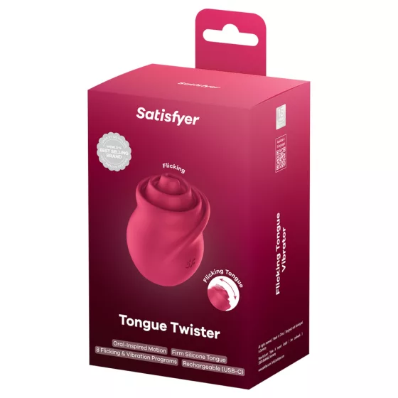 Satisfyer Tongue Twister - rotating tongue clitoral vibrator (pink)