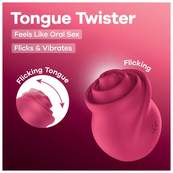 Satisfyer Tongue Twister - rotating tongue clitoral vibrator (pink)