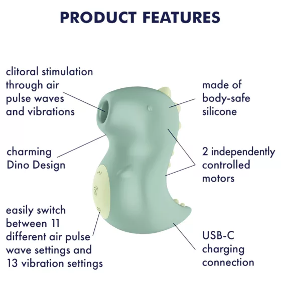 Satisfyer Din-OOOH - air‑pulse clitoral vibrator (green)