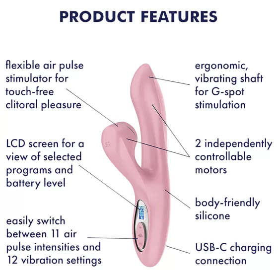 Satisfyer Pro+ G-Spot Gen. 2 - air‑pulse G‑spot vibrator (pink)