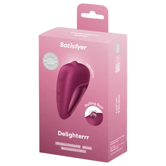 Satisfyer Delighterrr - rolling-ball clitoral vibrator (red)