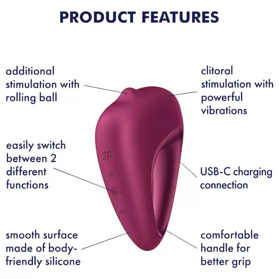 Satisfyer Delighterrr - rolling-ball clitoral vibrator (red)