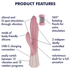   Satisfyer - Pearl Bunny 1 rotating‑bead rabbit vibrator (pink)